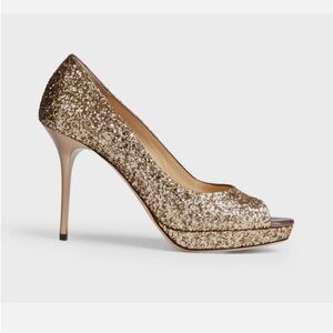 New Sparkly Jimmy Choo Open Toe Heels